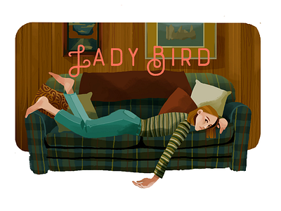 Lady Bird drawing film illustration lady bird movies