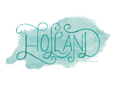 Holland Watercolor lettering paint travel type watercolor