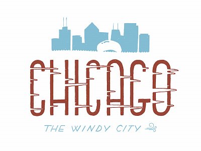 Windy City chicago custom type hand lettering lettering travel type