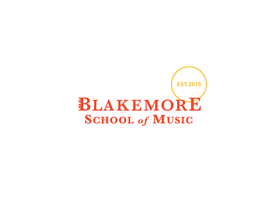 Blakemore School of Music identity logo music piano school