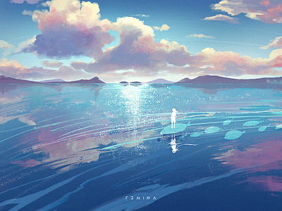 Dream blue cloud dream illustration sea sky