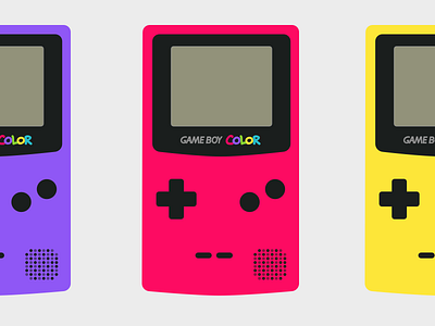 Gameboy Color console download flat free gameboy gameboy color hipster illustration nintendo retro sketchapp vector