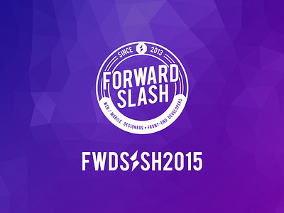 Forwardslash.io branding community design developers flat design logo mobile design purple splash triangular web design