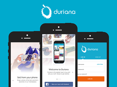 Duriana - Onboarding marketplace mobile apps mobile design onboarding shopping