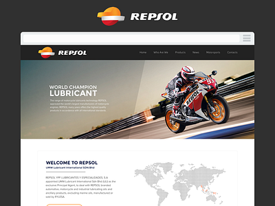 Repsol Malaysia corporate landing page marketing orange product repsol