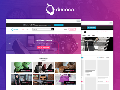 Duriana Website card duriana header landing malaysia marketplace mobile apps shopping