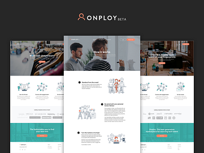 Onploy.com - How It Works Page candidate create account employee employer forms input job login onploy signup