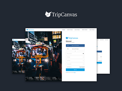 Tripcanvas - Authentication account authentication login password register travel tripcanvas wordpress