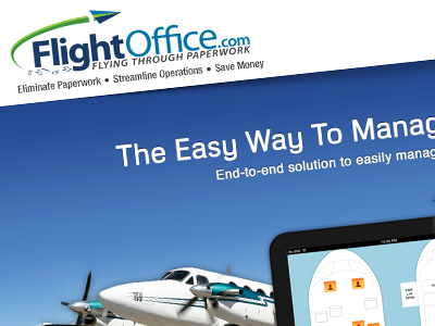 FlightOffice.com Mockup blue clean full website green html