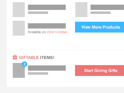 UX - Gift Process email gift mockup process ux wireframe workflow