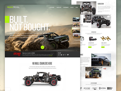 GasPedal Industries art direction grid homepage jeep offroad product racing responsive truck ui ux website