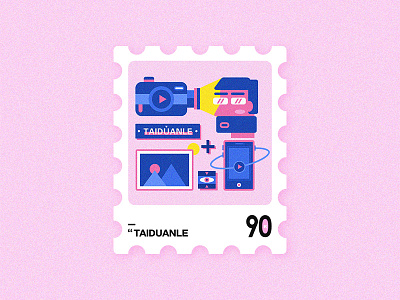 邮票／（TAIDUANLE） 2017 90 camera illustration iphone man stamp