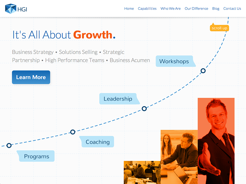 HGI website web design svg html css jquery