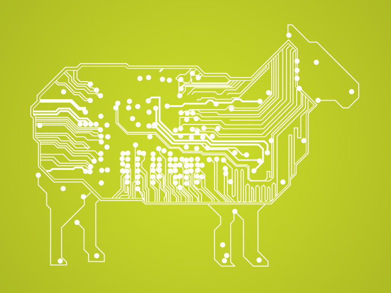Do Androids Dream of Electric Sheep? vector illustration philip k. dick bladerunner