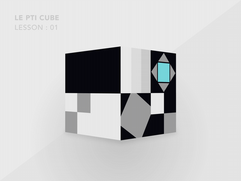 Le Pti Cube abstract adobe after effects animation basic shapes cube design motion motion beast motion design school