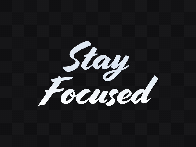 Stay Focused! 🖋 adobe after effects animation cortado design lettering lettering animation motion motion beast motion design school stay focused stroke animation typography