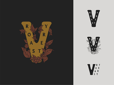 V Roastery 01 branding coffee coffee roaster logo logo design