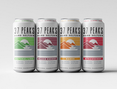 37 Peaks - 01 branding can design hard seltzer illustration packaging
