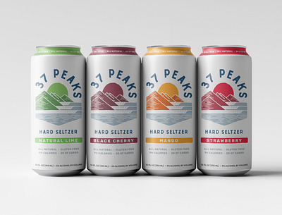 37 Peaks - 02 branding hard seltzer illustration mark packaging surf