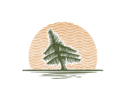 Logo Palm apparel climb design hand drawn hippytree illustration surf surf and stone