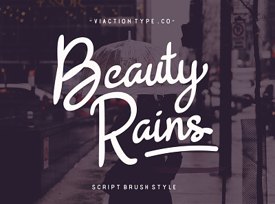 Beuty Rains casualfont font font typeface san sansserif handwritten lettering script signature typography