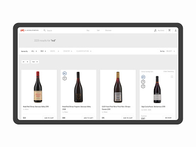 Product filters auction ecommerce filter products search wine