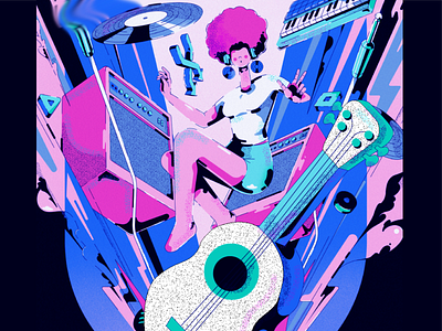 Music performance illustration