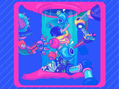 Underwater camera illustration ai colors cool illustrations