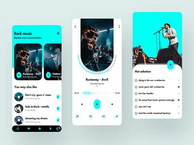 Music app interface music music art music player ui