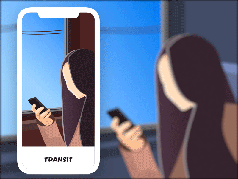 Transit gif 插图 设计