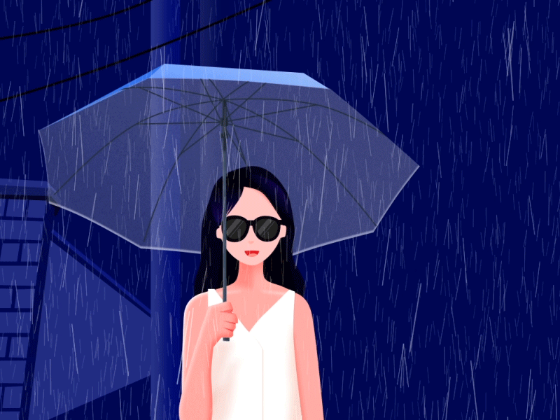 rain gif 插图 设计