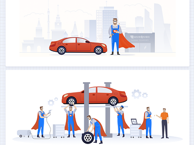 car service illustration