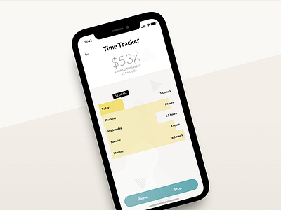 Time Tracker ios iphonex mobile