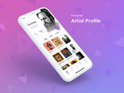Music App / Profile artist ios microinteraction mobile music profile ui ux