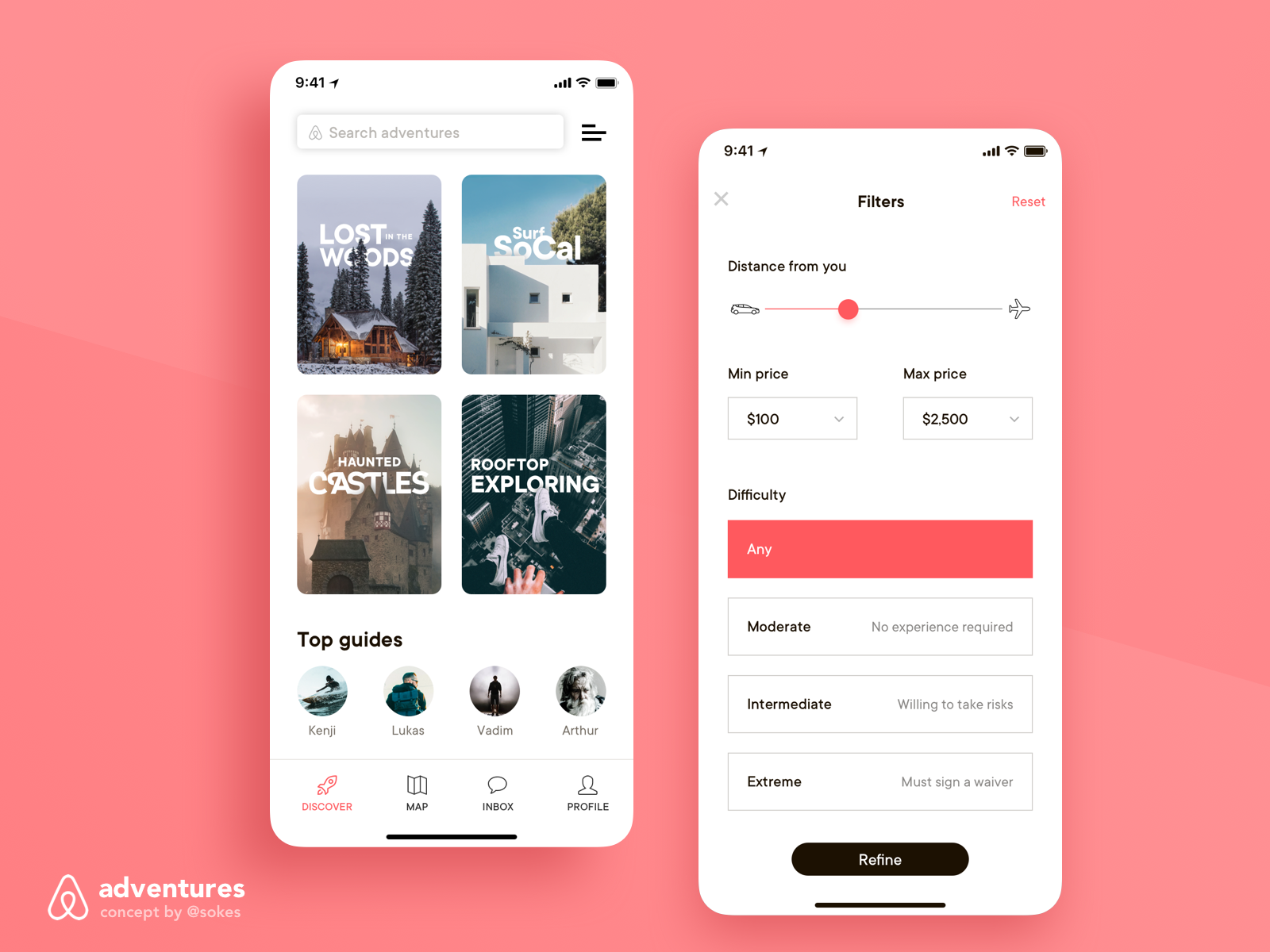 Airbnb Adventures Concept / Static 3 by Mike Sokol on Dribbble