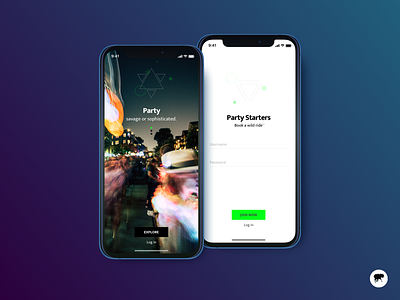 Party Starters 🙌 / Lobby 3 android ios lobby log in mobile party sign in ui ux