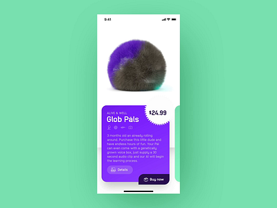 Glob Päls 3d ae animation blackmirror buy cg concept conceptual fur hair idea iphone iphone x iphone xs iphonexs monster motion product ui ux