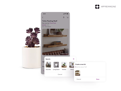 Wayfair App Reimagined - Favoriting android design ecommerce furniture ios mobile ui uiux