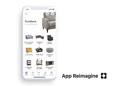 Wayfair App Reimagined / Prototype 2 3d animation cgi concept ecommerce ios lead mobile prototype redesign ui ux
