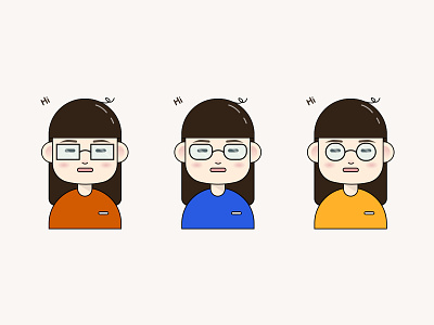 Did you find me changing my glasses design illustration people