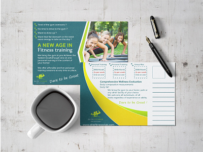 Elite Fitness Club POSTCARD dailyui fitness graphicdesign logo postcard ux