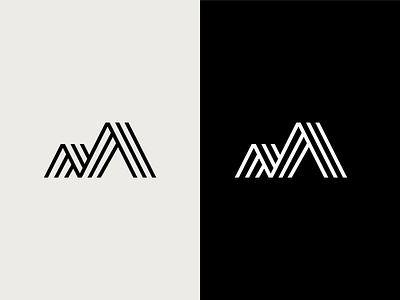 M + Mountain Icon app black brand brand design brand identity branding design flat icon iconography line logo logos logotype minimal monogram monogram logo mountain simple typography