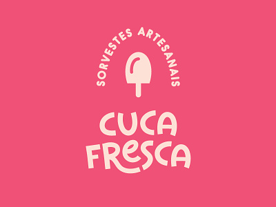Cuca Fresca brand branding cartoon colorful design flat ice cream icon illustration letter lettering lettermark logo logo design logotype mark minimal simple vector visual identity
