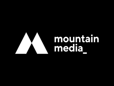 Mountain Media black brand branding design flat icon identity letter lettermark logo logotype mark minimal mountain mountain logo simple symbol ui ux vector