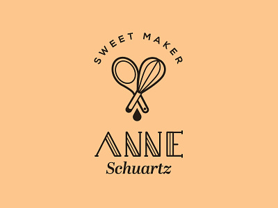 Anne Schuartz - Sweet Maker brand brand design branding cake candy design drop flat icon logo logo design logotype mark minimal rustic simple sweet symbol typogaphy visual identity