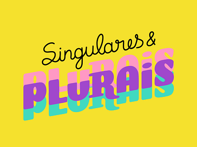 Singulares & Plurais branding color design flat lettering lettermark logo logotype minimal modern podcast podcast logo pop popart simple type typeface typography visual identity yellow