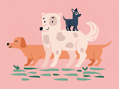 Dog adoption animal animals animation cartoon character colorful dog dog illustration dogs flat illustration mascot minimal pet pink puppy simple ui ux vector
