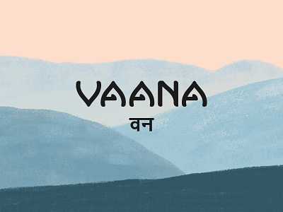 Vaana ayurveda brand branding colorful custom type flat icon illustration india lettering logo logos logotype mark minimal minimalist simple typography vector visual identity