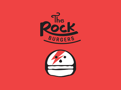 The Rock Burgers brand branding burger burger logo design flat icon illustration letter lettering logo logotype minimal minimalist rock simple skull skull logo vector visual identity