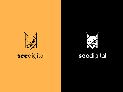 See Digital animal brand identity branding cat design eye flat illustration logo logotype lynx mascot minimal simple vector